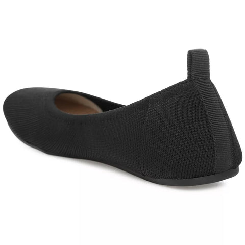 Journee Collection Women's Black Maryann Knit Ballet Flats | Journee Collection In Lebanon