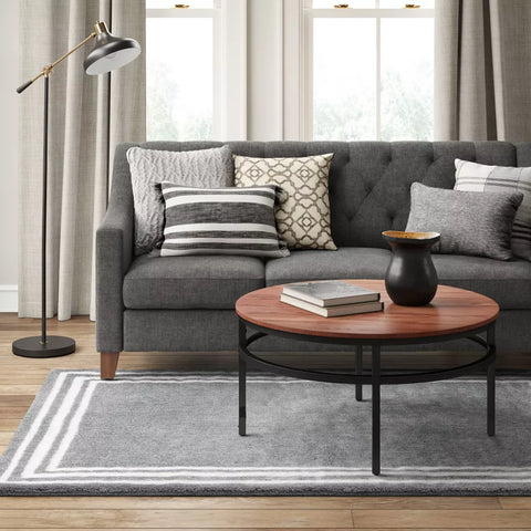 Threshold Gray Tetra Border Rug |Threshold In Lebanon