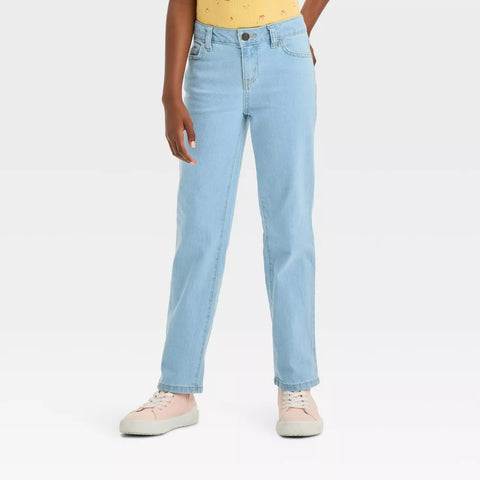 Cat & Jack Girl's Light Blue Slim Fit Mid-Rise Jeans | Cat & Jack In Lebanon