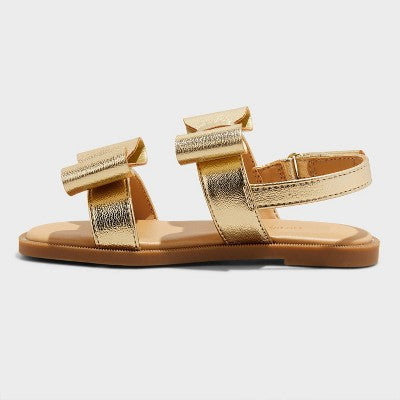 Cat & Jack Baby Girl's Gold Ruby Bow Sandals|Cat & Jack In Lebanon