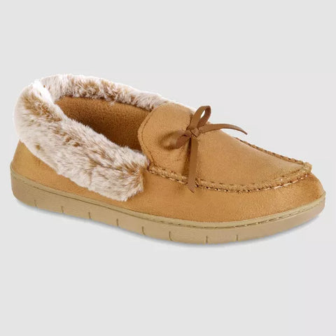 Isotoner Women's Tan Microsuede Slippers | Isotoner In Lebanon