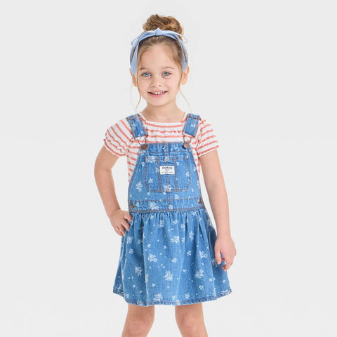 OshKosh Girl's Blue Floral Denim Dress | OshKosh In Lebanon