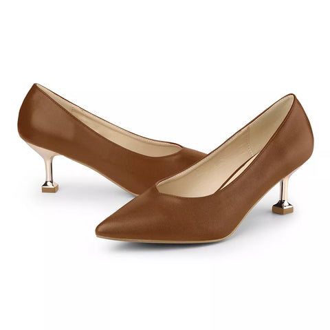 Allegra K Women's Pointed Toe Low Kitten Heel Dress Pumps | Allegra K In Lebanon