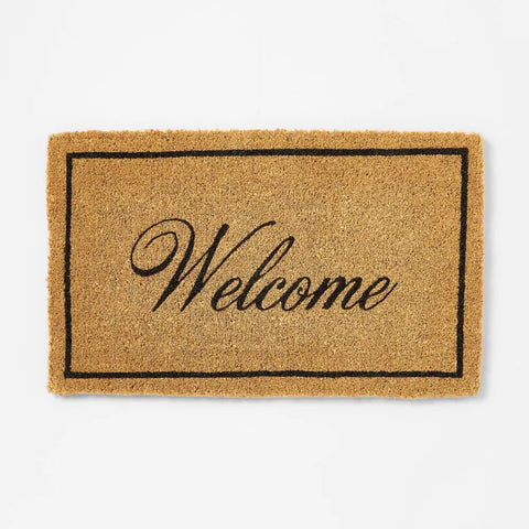 Threshold "Welcome" Coir Doormat Natural Outdoor Front Rug | Threshold In Lebanon