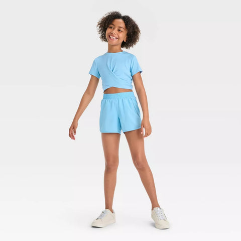 All In Motion Girl's Light Blue Run Short | All In Motion In Lebanon