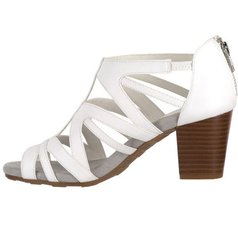 Easy Street Women's White Amaze Heeled Sandals |  Easy Street in Lebanon