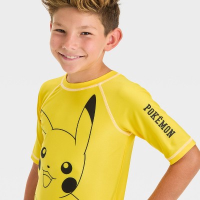 Pokemon  Boy's Yellow  Rash Guard Top T-Shirt | Pokemon  in Lebanon