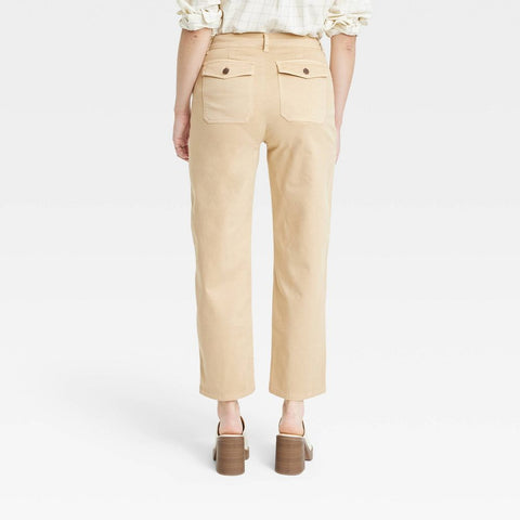 Universal Thread Women's Tan High-Rise Barrel Leg Pants | Universal Thread In Lebanon
