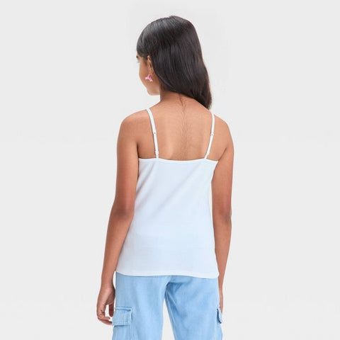 Cat & Jack Girl's White Square Neck Tank Top | Cat & Jack In Lebanon