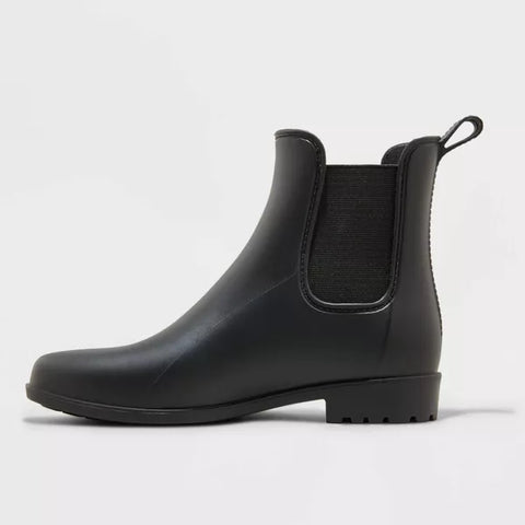 A New Day Women's Black Ankled Rubber Boots | A New Day In Lebanon