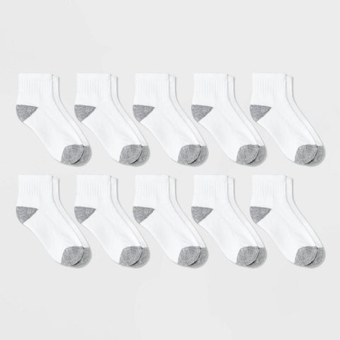 Cat & Jack Boy's White 10pk Athletic Ankle Socks |Cat & Jack In Lebanon