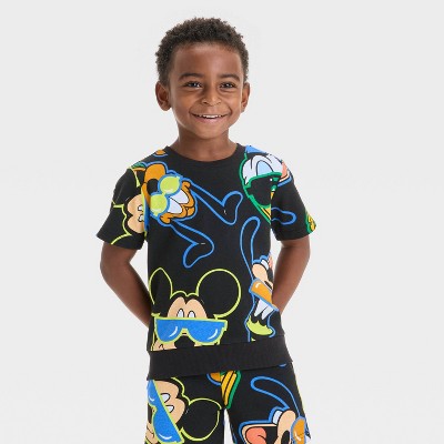 Disney Baby Boy's Black Multi Printed T-Shirt|Disney In Lebanon