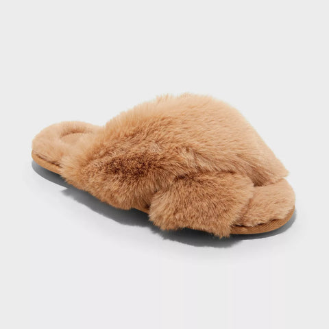 Auden Women's Tan Paris Crossband Slide Slippers |Auden In Lebanon