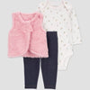 Carter's Just One You Baby Girl's Multicolor Long Sleeve Faux Shearling Vest With Jeggings Set | Carter's Just One You In Lebanon