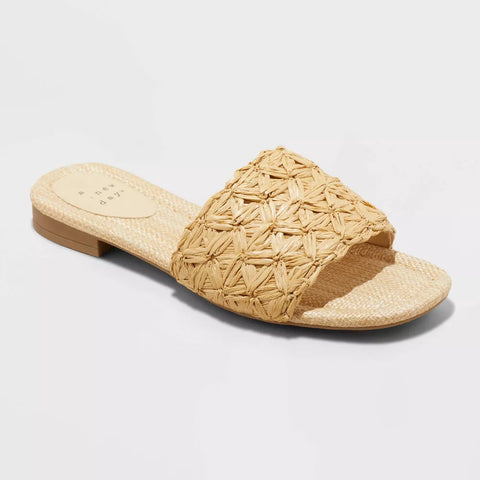 A New Day Women's Ariella Woven Raffia Slide Slipper | A New Day In Lebanon