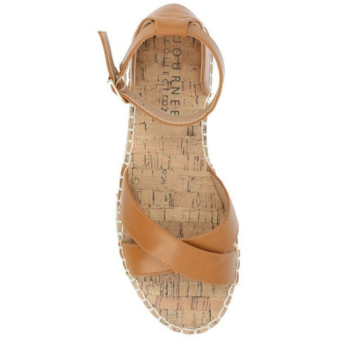 Journee Collection Women's Beige Lyddia Espadrille  Flat Sandals | Journee Collection in Lebanon