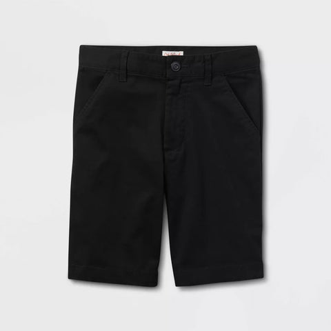 Cat & Jack Boy's Black Regular Fit Flat Front Uniform Shorts|Cat & Jack In Lebanon