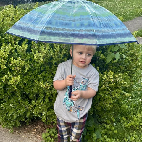 Cat & Jack Boy's Blue & Green Tie Dye Stick Umbrella | Cat & Jack In Lebanon