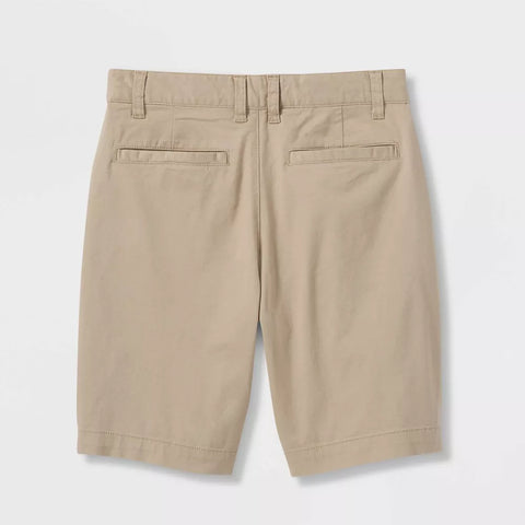 Cat & Jack Boy's Khaki Flat Front Uniform Chino Shorts|Cat & Jack In Lebanon