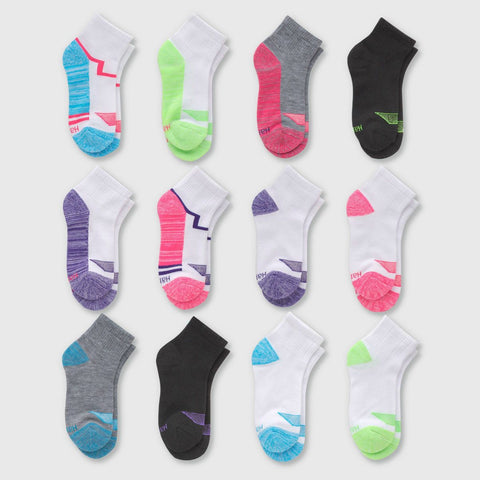 Hanes Girl's Multicolor 12pk Ankle Socks|Hanes In Lebanon