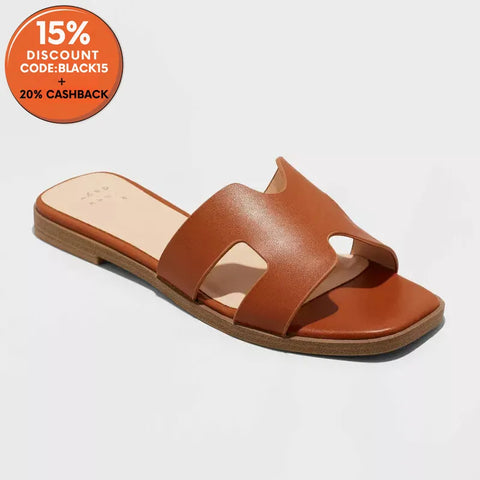 A New Day Women's Brown Nina Slide Slippers | A New Day In Lebanon