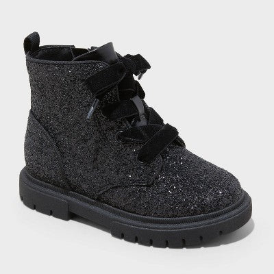 Cat & Jack Baby Girl's Black Glitter Boots | Cat & Jack In Lebanon