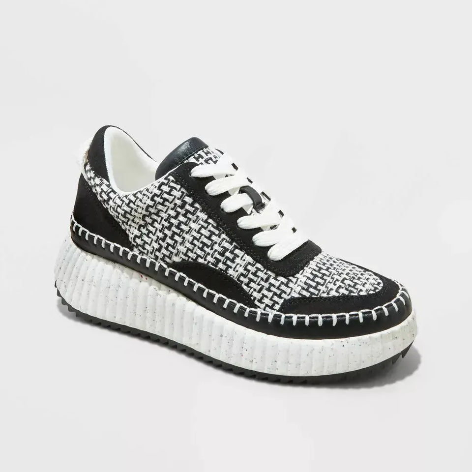 Universal Thread Women's White & Black Persephone Sneakers | Universal Thread In Lebanon