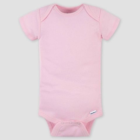 Geber Baby Girl's Pink Pack Of 4 Short Sleeve Bodysuits | Geber In Lebanon