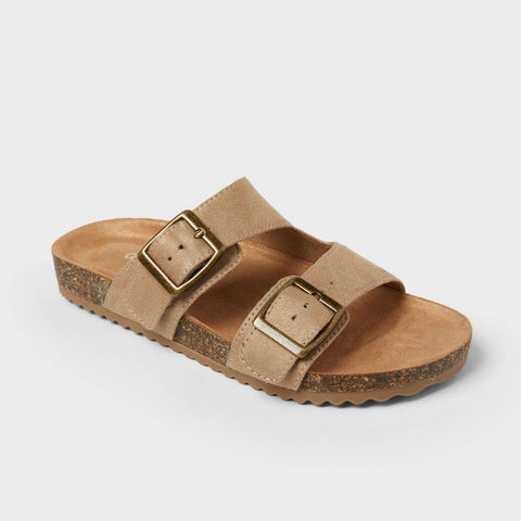 Cat & Jack Girl's Taupe Drew Two Band Sandals | Cat & Jack in Lebanon