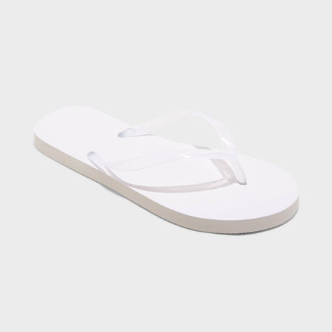Shade & Shore Women's White Sydney Flip Flop Slippers | Shade & Shore In Lebanon