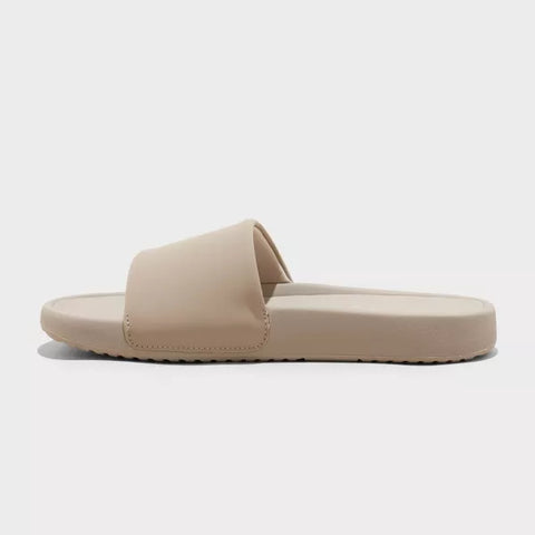 All In Motion Women's Khaki Makenna Slide Slippers | All In Motion In Lebanon