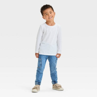 Cat & Jack Baby Boy's White Long Sleeve Solid Blouse  |Cat & Jack in Lebanon
