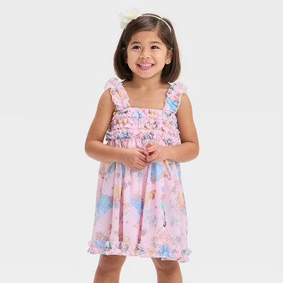 Disney Girl's Multicolor Princess Cinderella Belle Jasmine Chiffon Dress | Disney In Lebanon