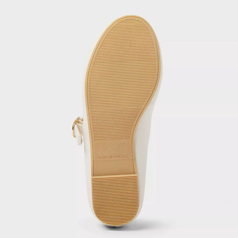 Cat & Jack Girl's Cream Marla Charm Ballet Flats|Cat & Jack In Lebanon