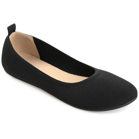 Journee Collection Women's Black Maryann Knit Ballet Flats | Journee Collection In Lebanon