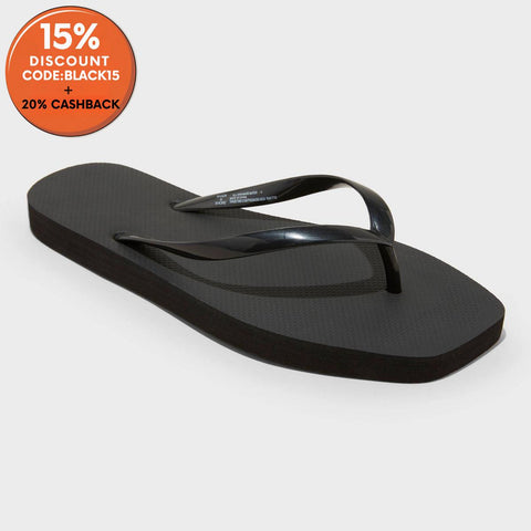 Shade & Shore Women's Black Palmer Square Toe Slipper | Shade & Shore In Lebanon