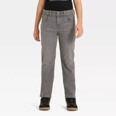 Cat & Jack Boy's Gray Slim Fit Adjustable Waist Super Stretch Jeans| Cat & Jack In Lebanon