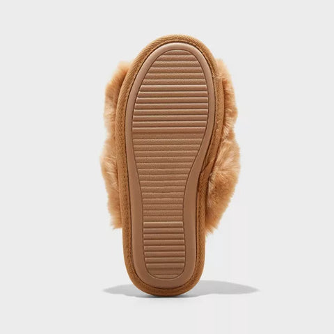 Auden Women's Tan Paris Crossband Slide Slippers |Auden In Lebanon