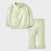 Cat & Jack Baby Girls' Light Green 2-Piece Floral Fleece Sweatshirt & Jogger Set | Cat & Jack in Lebanon