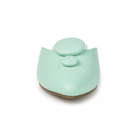 Journee Collection Women's Mint Green Mallorie Slip On Pointed Toe Mules Flats |Journee Collection In Lebanon