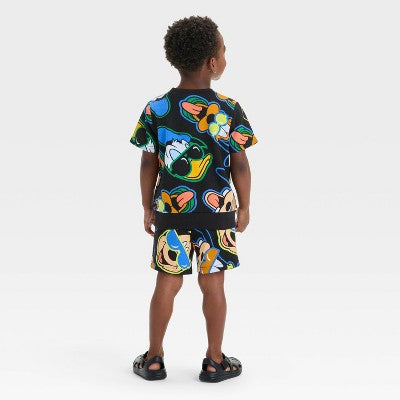 Disney Baby Boy's Black Multi Printed T-Shirt|Disney In Lebanon