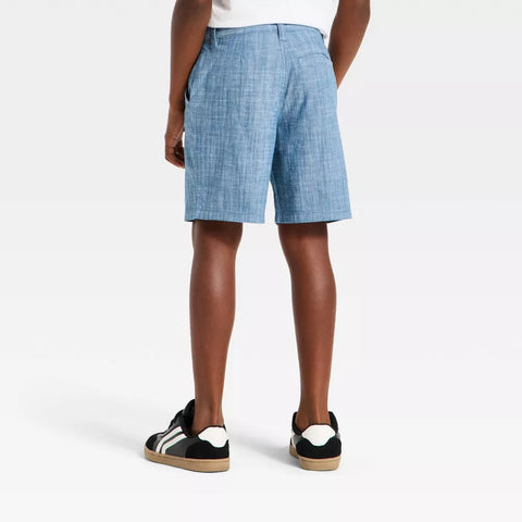 Cat & Jack Boy's Blue 'At the Knee' Chambray Flat Front Short | Cat & Jack In Lebanon