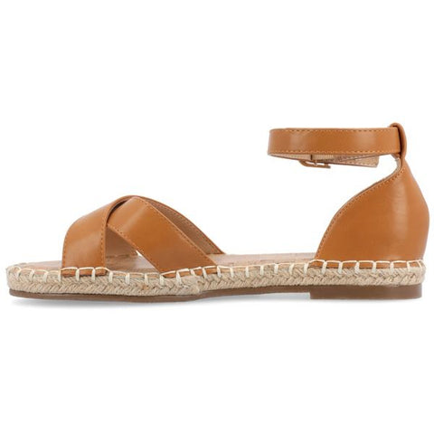 Journee Collection Women's Beige Lyddia Espadrille  Flat Sandals | Journee Collection in Lebanon