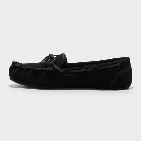 Auden Women's Black Bria Moccasin Slippers | Auden In Lebanon