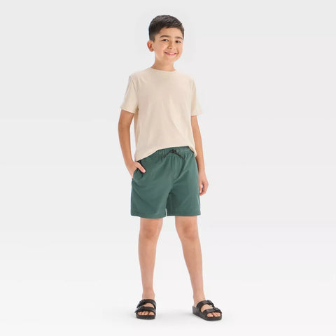 Cat & Jack Boy's Dark Green Quick Dry 'Above the Knee' Pull-On Shorts |Cat & Jack In Lebanon