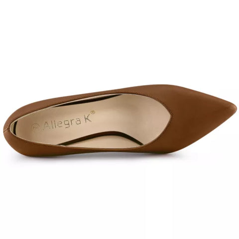 Allegra K Women's Pointed Toe Low Kitten Heel Dress Pumps | Allegra K In Lebanon