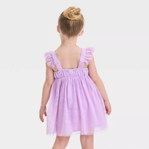 Cat & Jack Baby Girl's Lilac Embroidered Tulle Dress With Diaper - 2pc | Cat & Jack In Lebanon