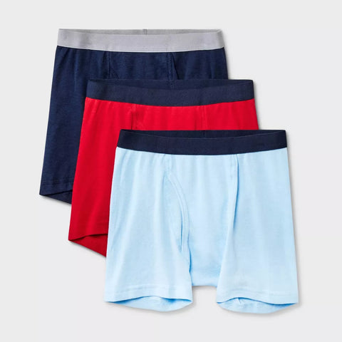 Dealworthy Boy's Red/Blue/Navy Blue 3pk Boxer Briefs | Dealworthy In Lebanon