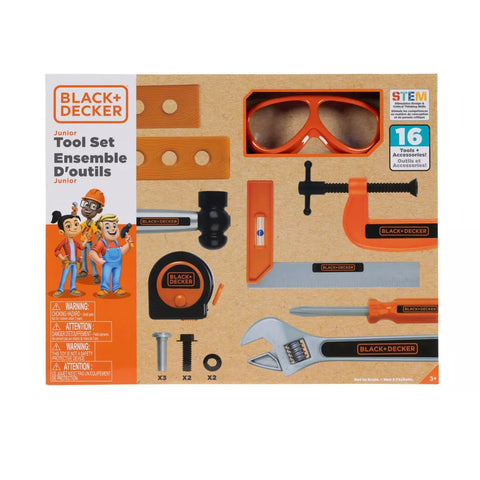 Black+Decker 16pc Tool Set for Kids with Realistic Features includes Goggles|Black+Decker In Lebanon