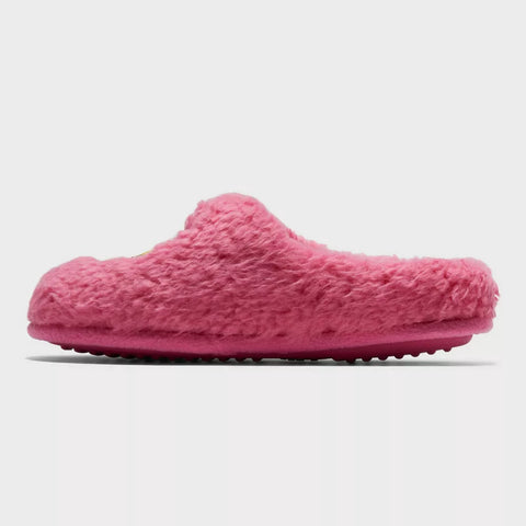 Dluxe By Dearfoams Women's Fuchsia Smiley Slide Slippers |Dluxe By Dearfoams In Lebanon